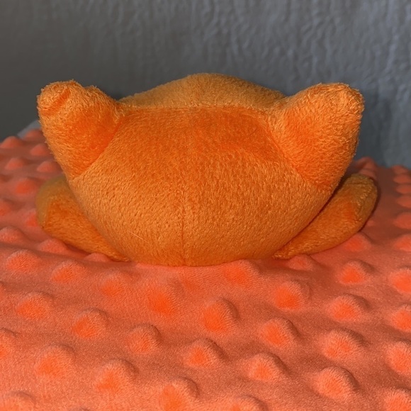 Fox Security Blanket Minky Dot Back Satin & Trim Baby Lovey Plush - Picture 4 of 10